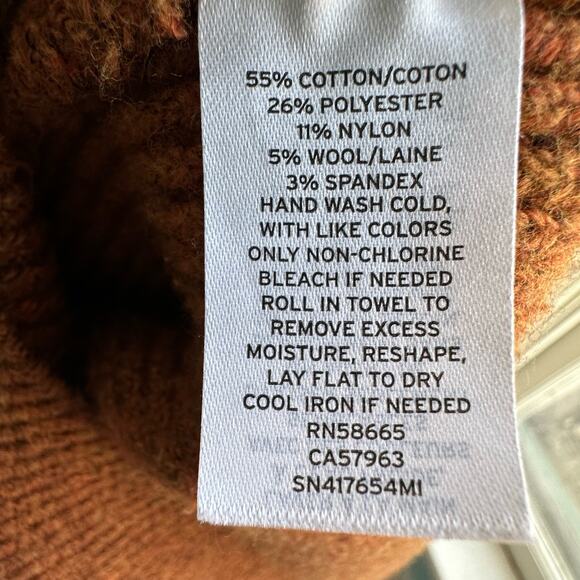 Something Navy Arielle Charnas Rust Ribbed Sweater Dress - Picture 7 of 8